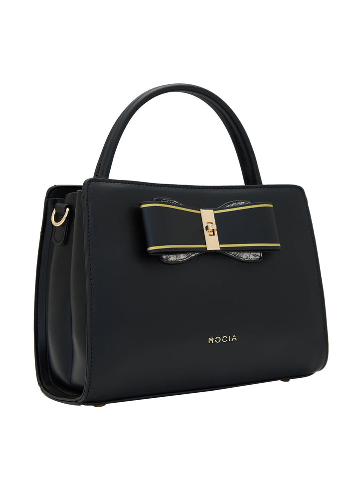 Rocia By Regal Black Women Smart Bow Embellished Bag