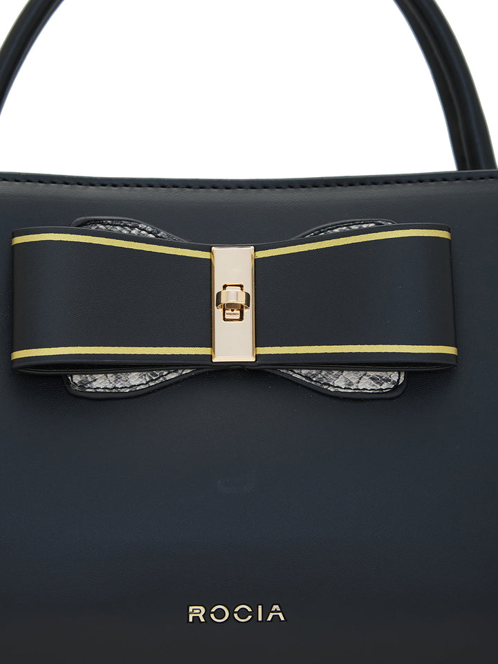 Rocia By Regal Black Women Smart Bow Embellished Bag