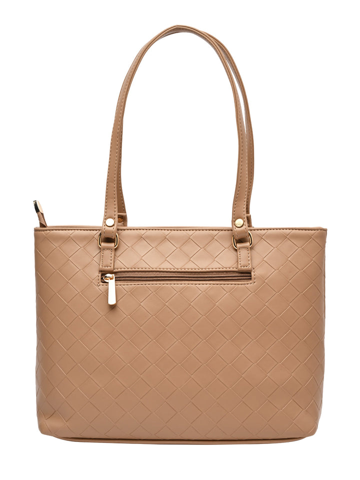 Rocia By Regal Beige Women Big Woven Shoulder Bag