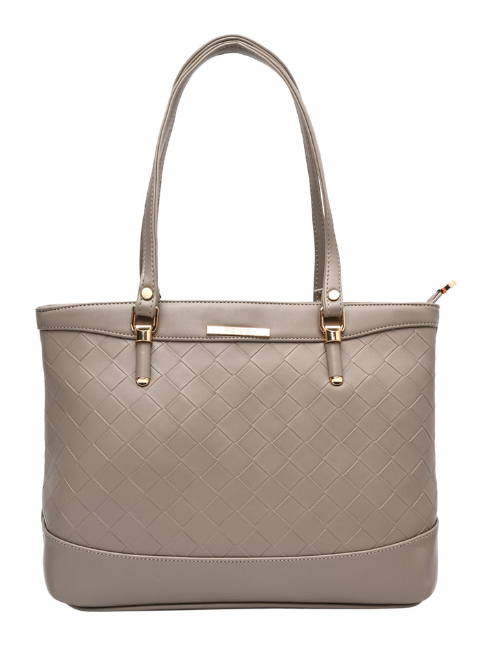 Rocia By Regal Grey Women Big Woven Shoulder Bag