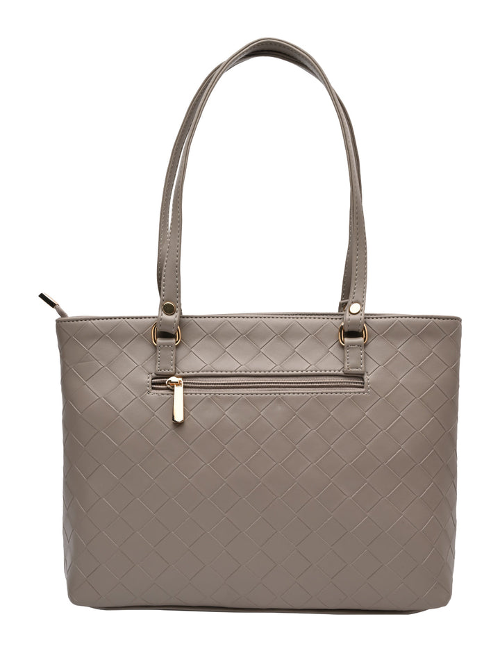 Rocia By Regal Grey Women Big Woven Shoulder Bag