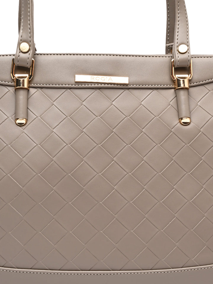 Rocia By Regal Grey Women Big Woven Shoulder Bag