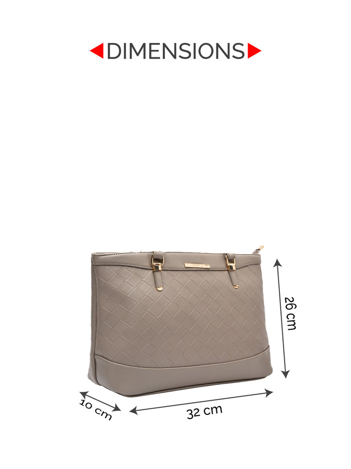 Rocia By Regal Grey Women Big Woven Shoulder Bag