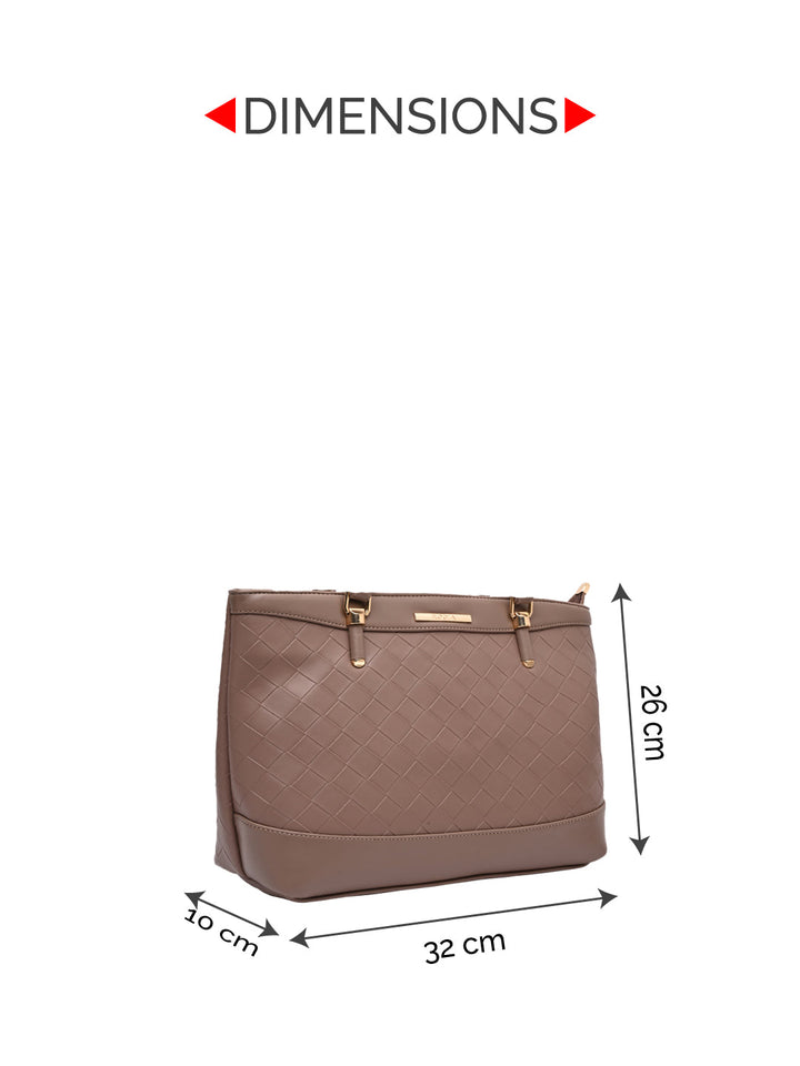 Rocia By Regal Nude Women Big Woven Shoulder Bag