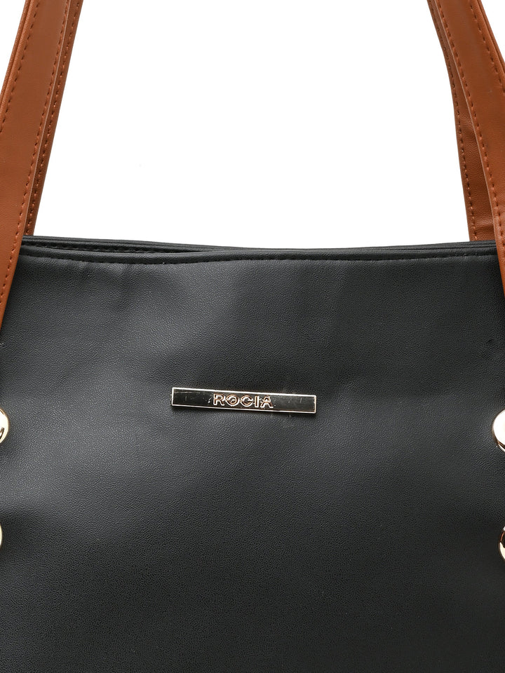 Rocia By Regal Black Women Solid Casual Bag