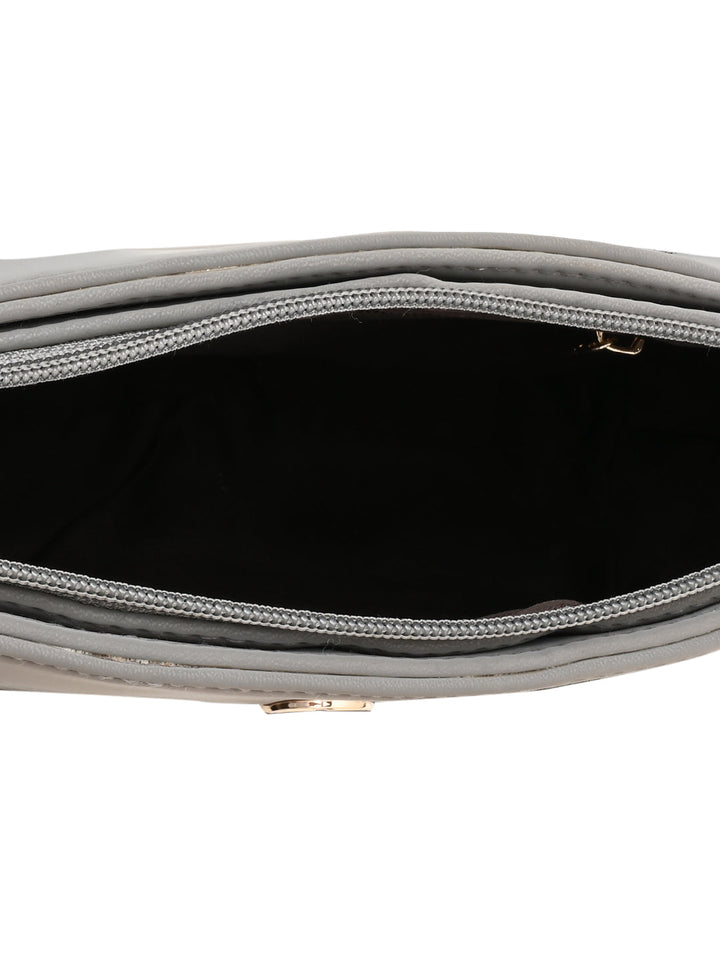 Rocia By Regal Grey Women Solid Small Handbag