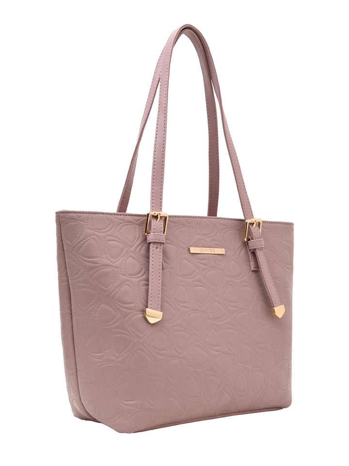 Rocia By Regal Nude Women Textured Tote Bag