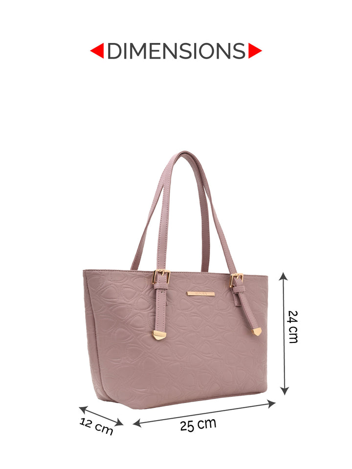 Rocia By Regal Nude Women Textured Tote Bag