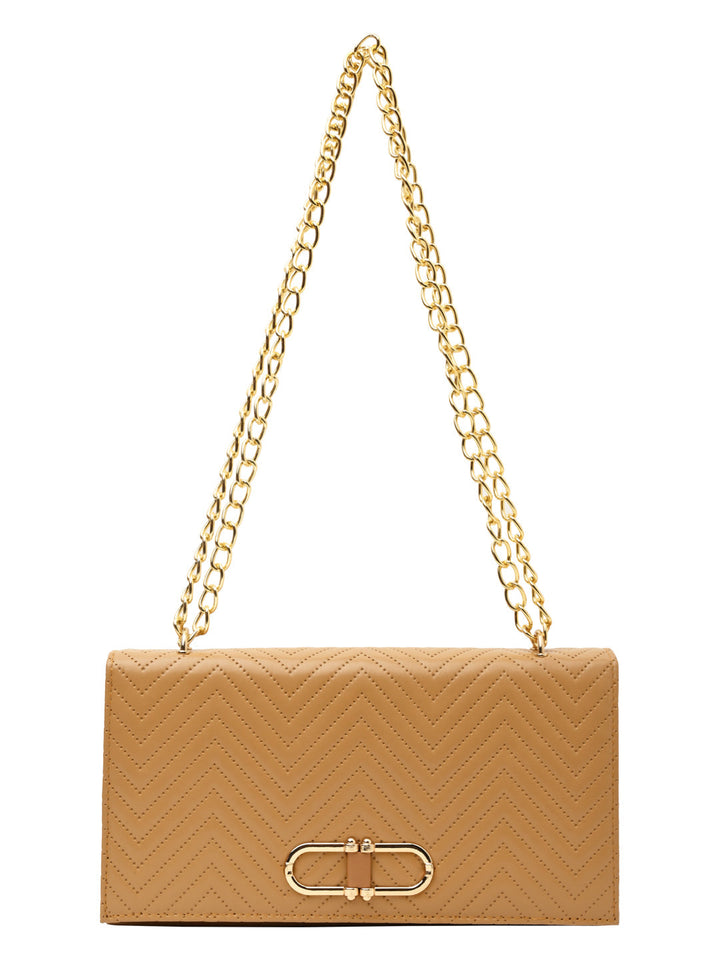 Rocia By Regal Tan Women Quilted Party Bag