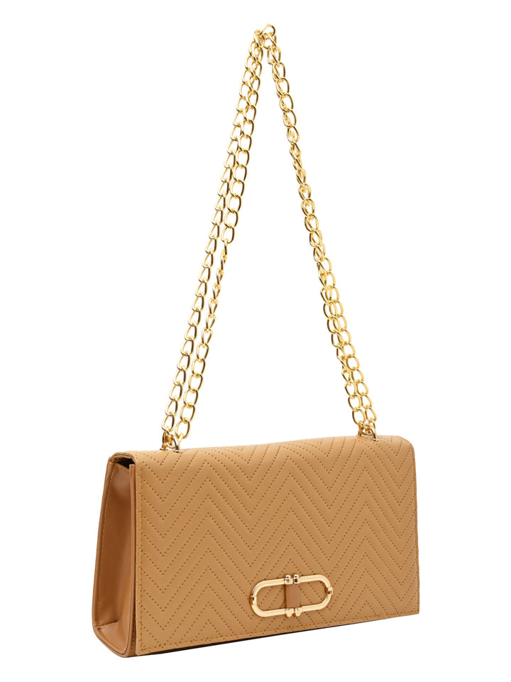 Rocia By Regal Tan Women Quilted Party Bag