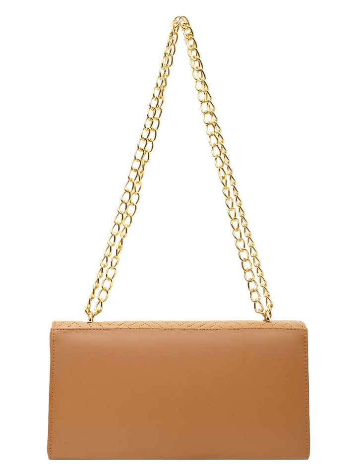 Rocia By Regal Tan Women Quilted Party Bag