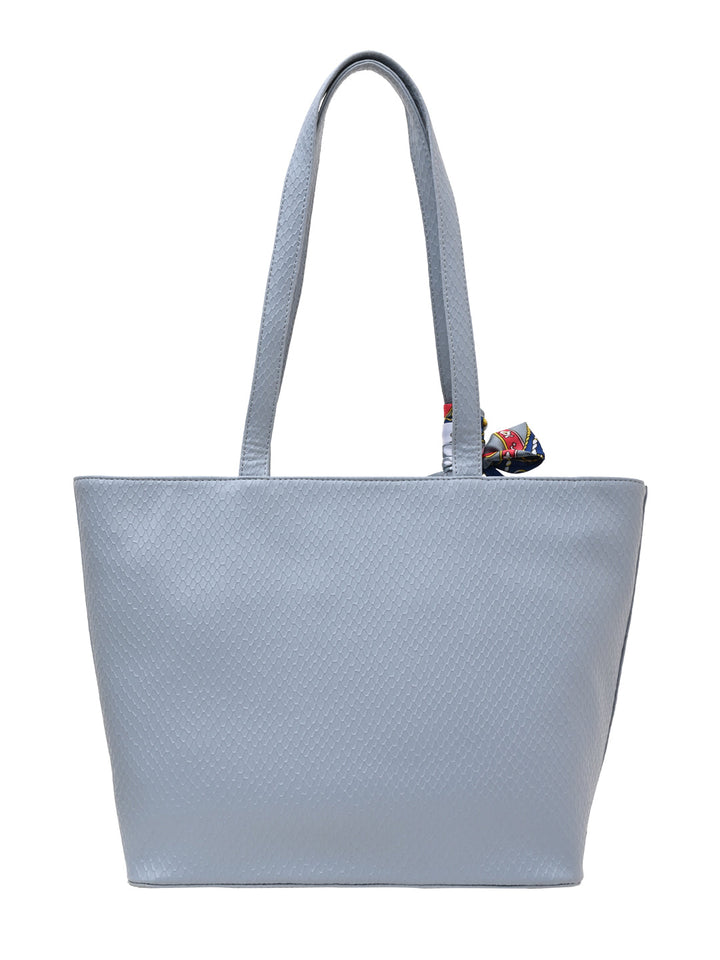 Rocia By Regal Blue Women Croco Textured Tote Bag