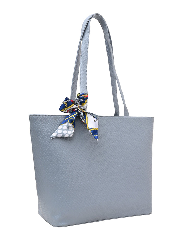 Rocia By Regal Blue Women Croco Textured Tote Bag