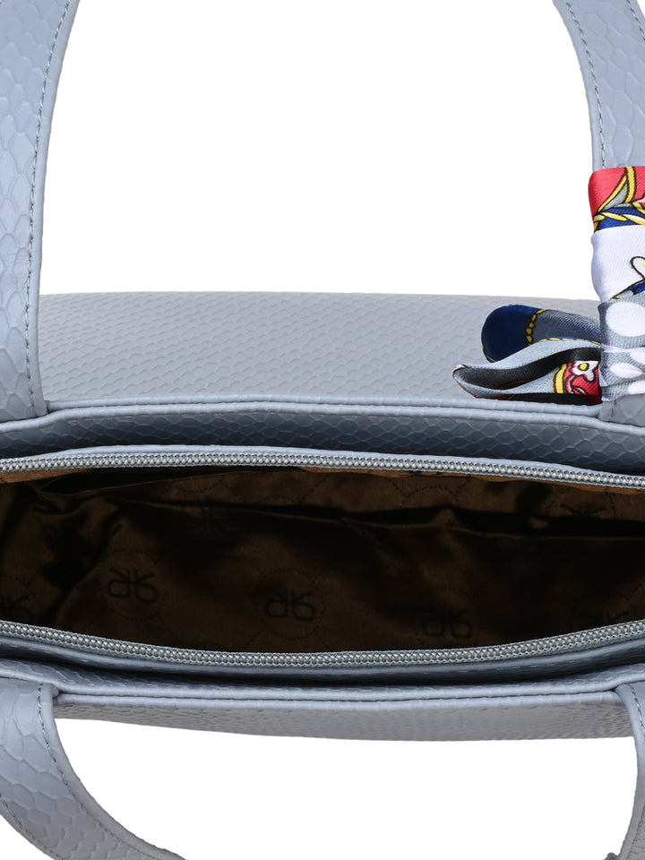 Rocia By Regal Blue Women Croco Textured Tote Bag