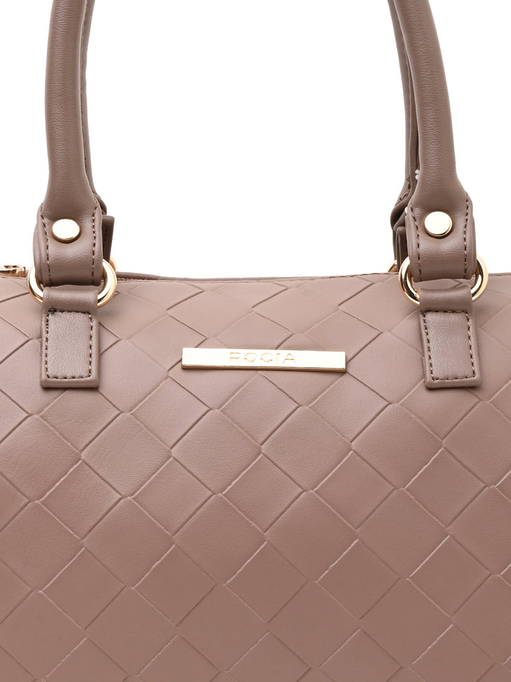 Rocia By Regal Nude Women Woven Textured Bag