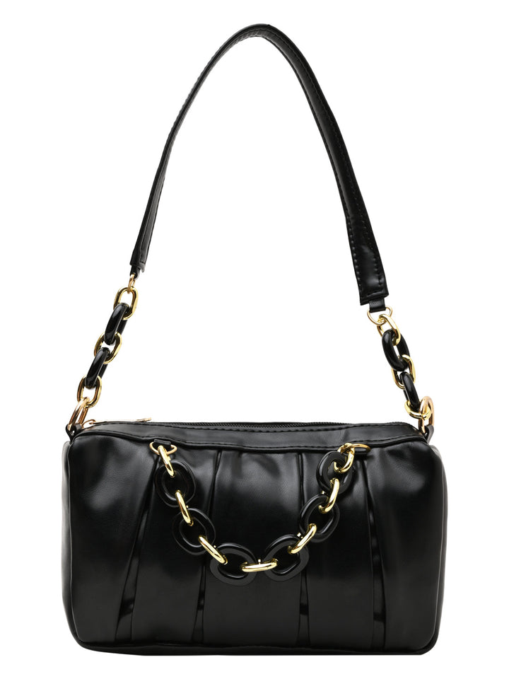 Rocia By Regal Black Women Casual Chain Embellishment Bag