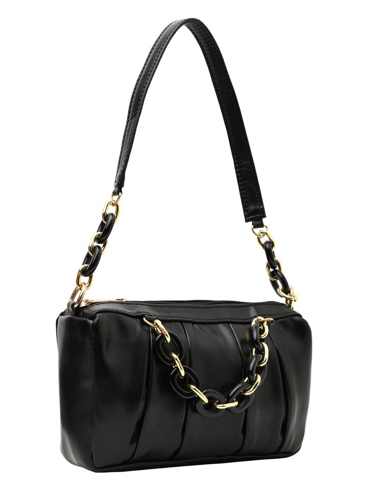 Rocia By Regal Black Women Casual Chain Embellishment Bag