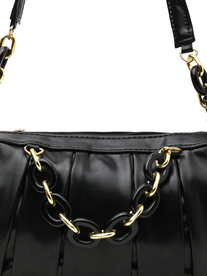 Rocia By Regal Black Women Casual Chain Embellishment Bag