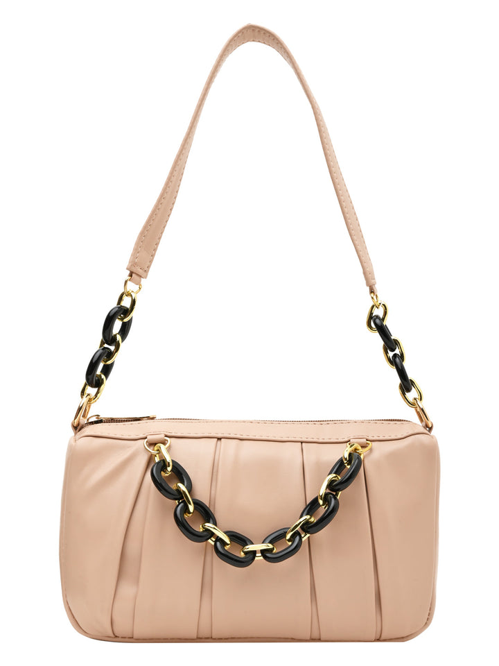 Rocia By Regal Nude Women Casual Chain Embellishment Bag