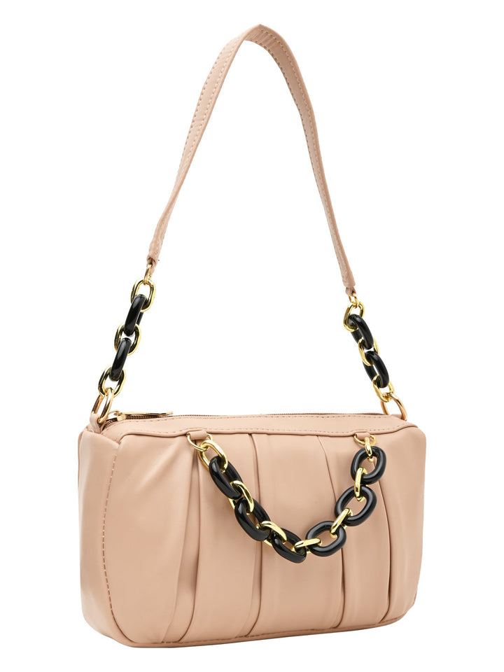 Rocia By Regal Nude Women Casual Chain Embellishment Bag