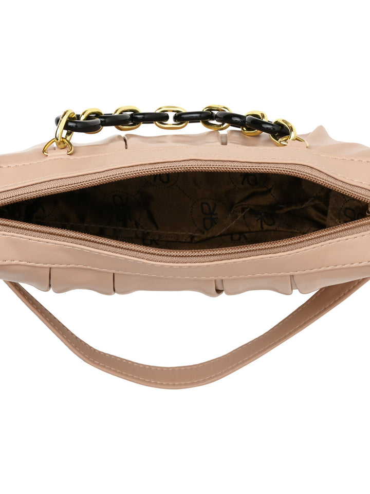 Rocia By Regal Nude Women Casual Chain Embellishment Bag