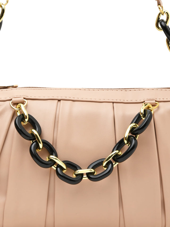 Rocia By Regal Nude Women Casual Chain Embellishment Bag