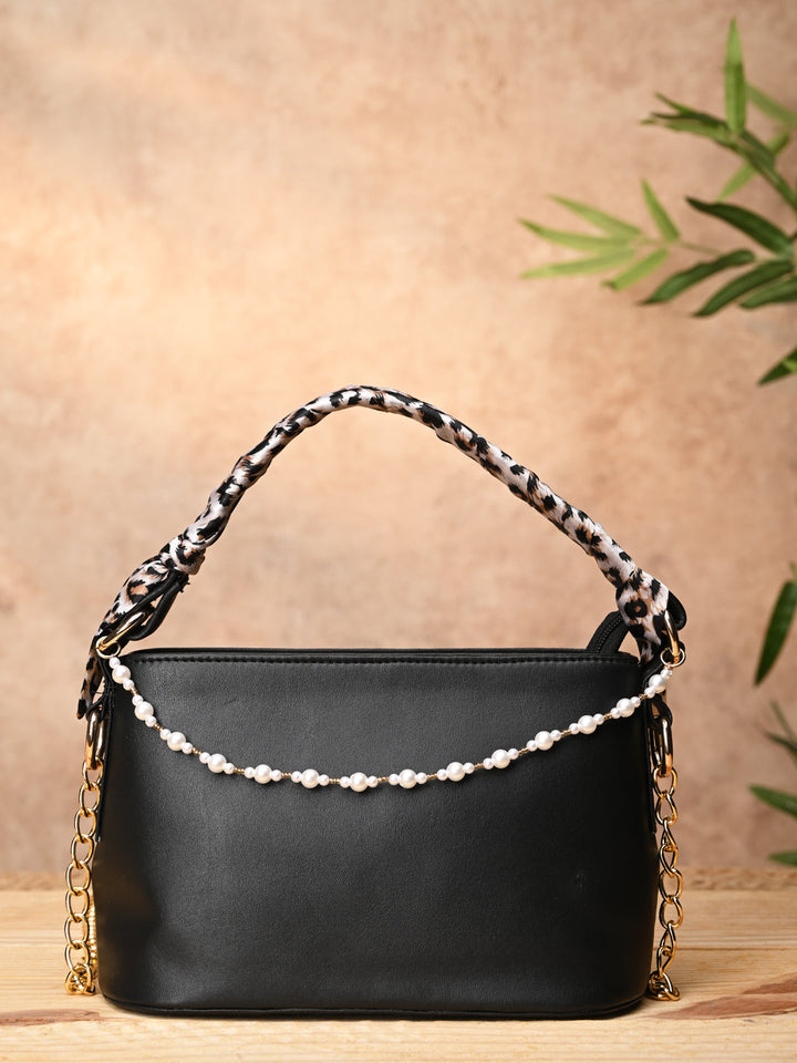 Rocia By Regal Black Women Small Printed Handle Bag