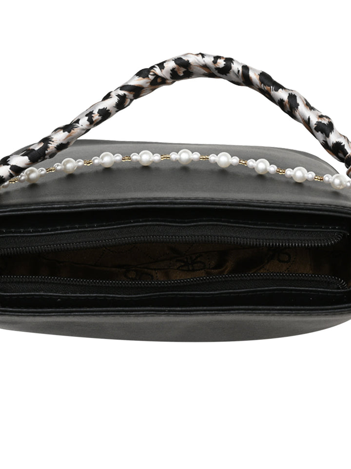 Rocia By Regal Black Women Small Printed Handle Bag