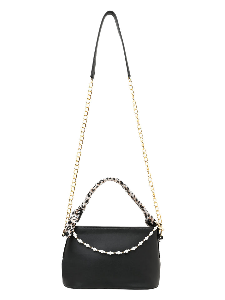 Rocia By Regal Black Women Small Printed Handle Bag