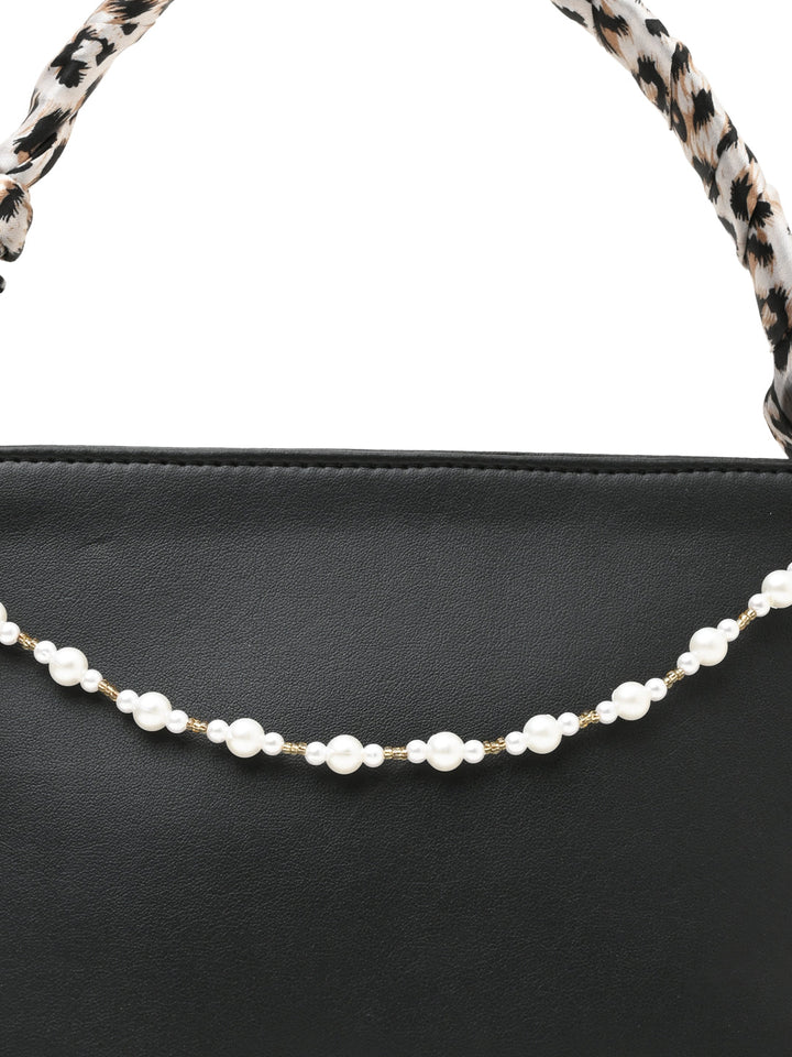 Rocia By Regal Black Women Small Printed Handle Bag