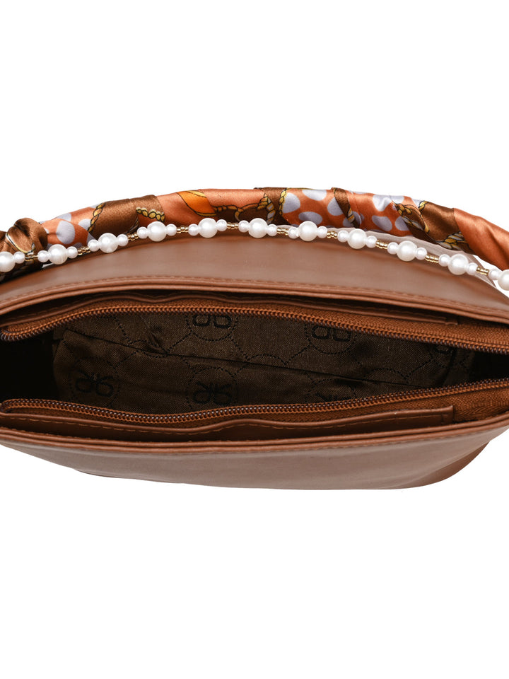 Rocia By Regal Tan Women Small Printed Handle Bag