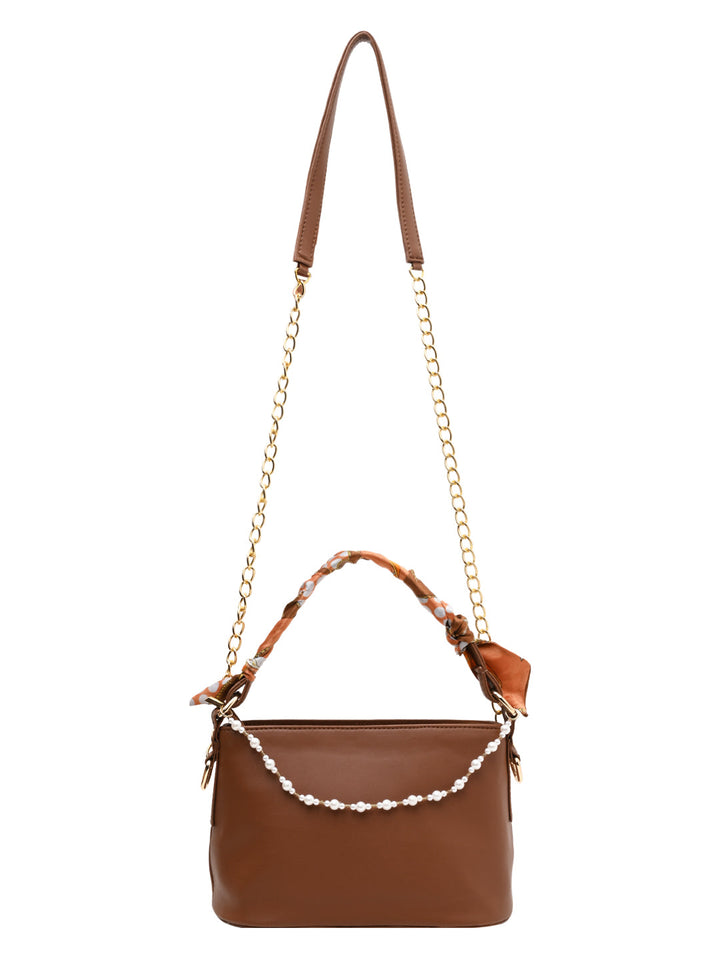 Rocia By Regal Tan Women Small Printed Handle Bag