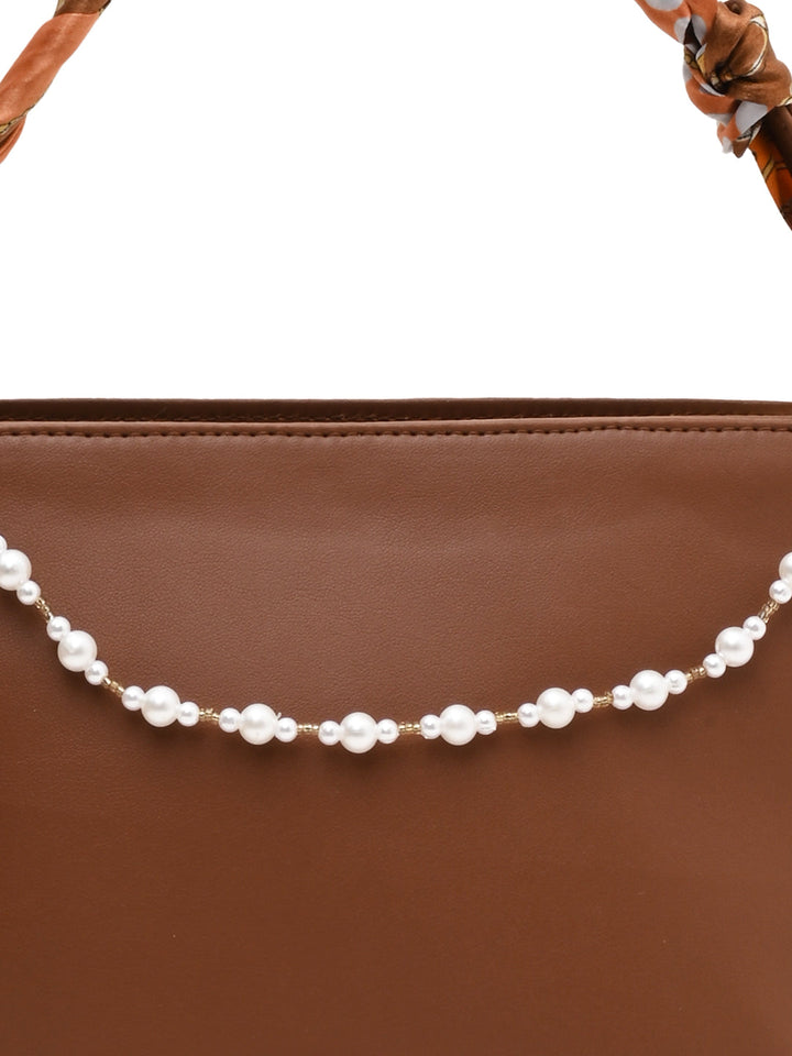 Rocia By Regal Tan Women Small Printed Handle Bag