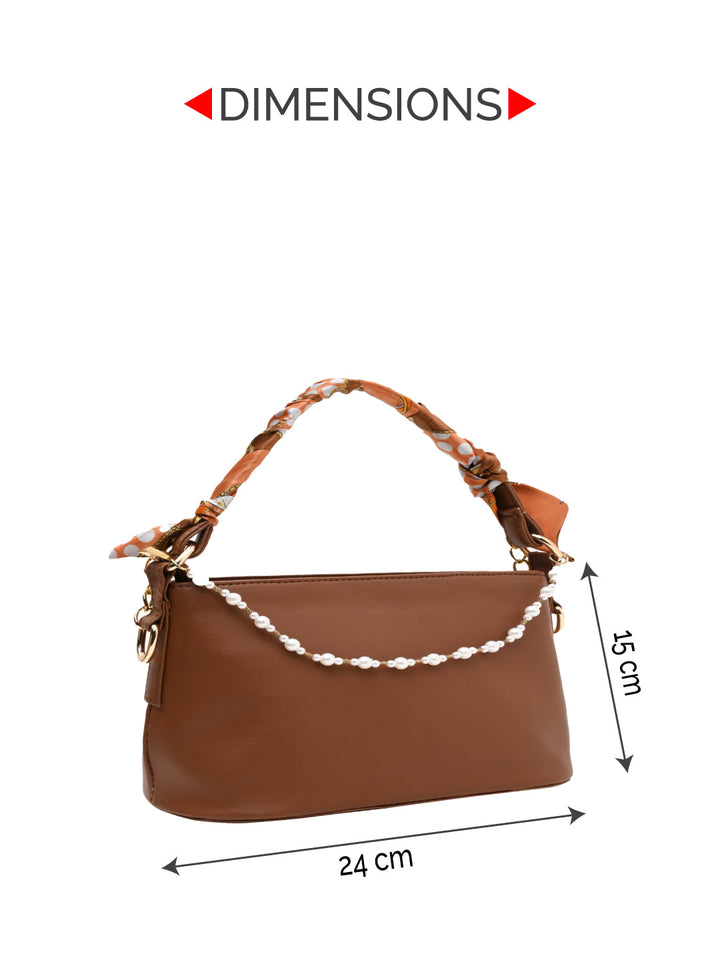 Rocia By Regal Tan Women Small Printed Handle Bag