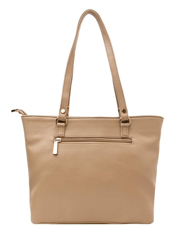 Rocia By Regal Beige Women Quilted Tote Bag
