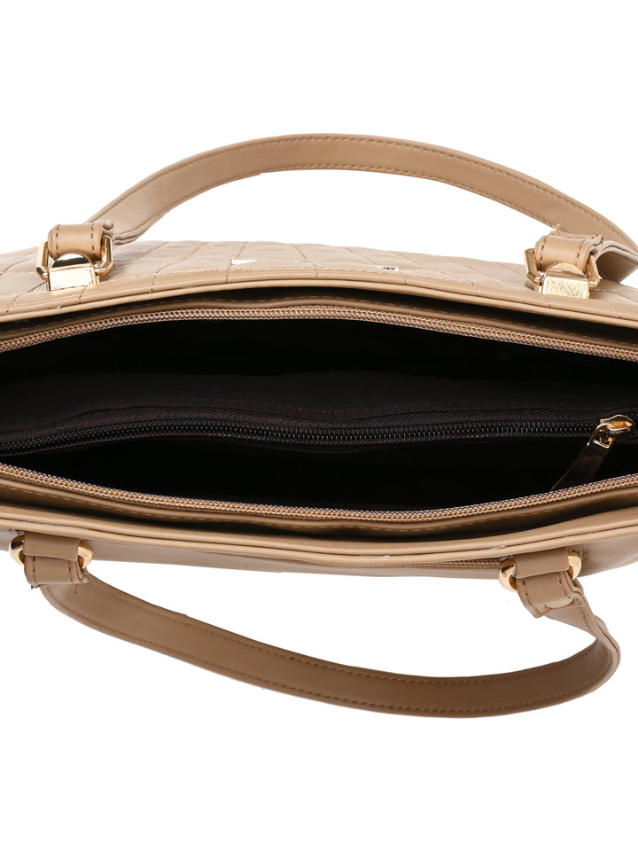 Rocia By Regal Beige Women Quilted Tote Bag