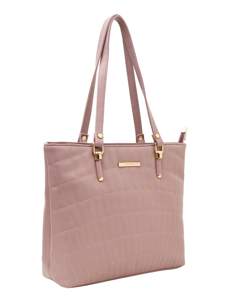 Rocia By Regal Nude Women Quilted Tote Bag