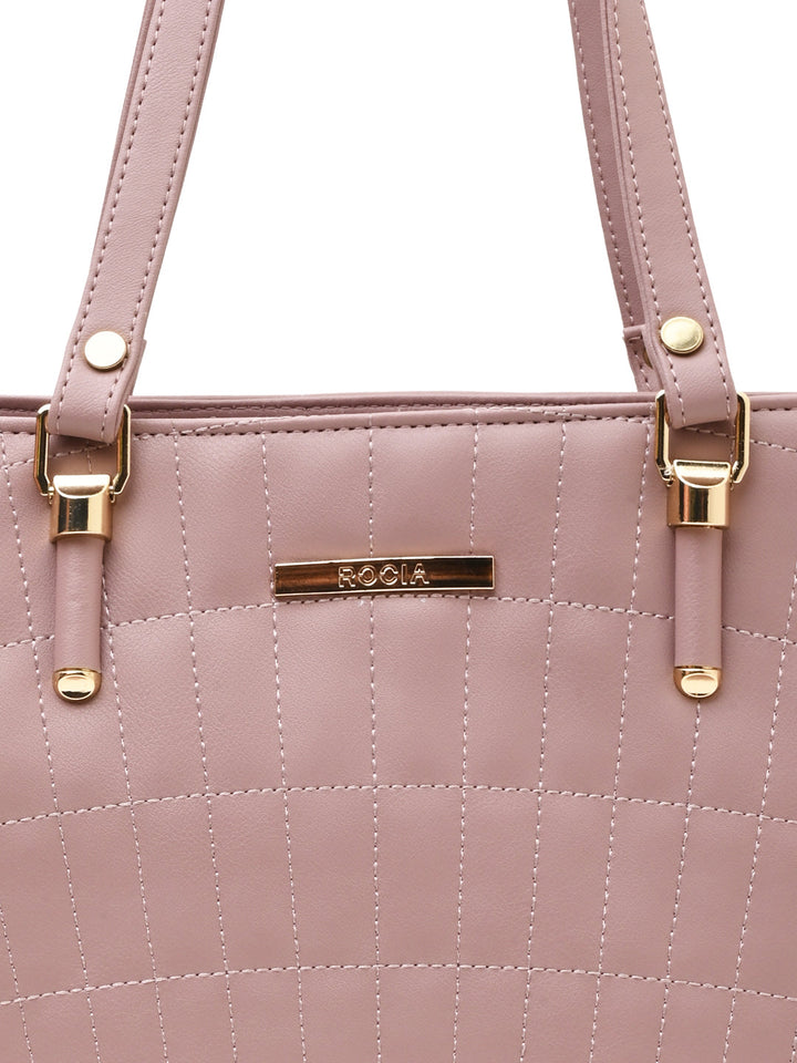 Rocia By Regal Nude Women Quilted Tote Bag