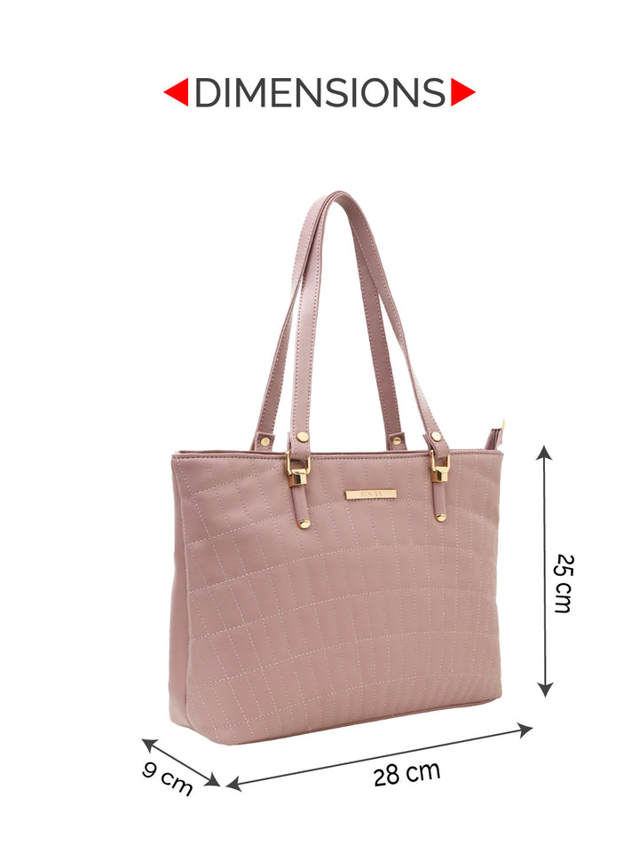 Rocia By Regal Nude Women Quilted Tote Bag