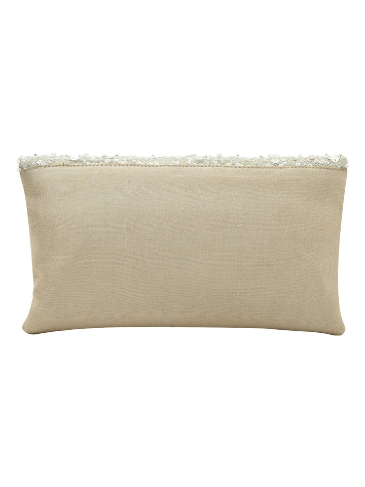 Rocia By Regal Silver Women Heavy Embellished Clutch