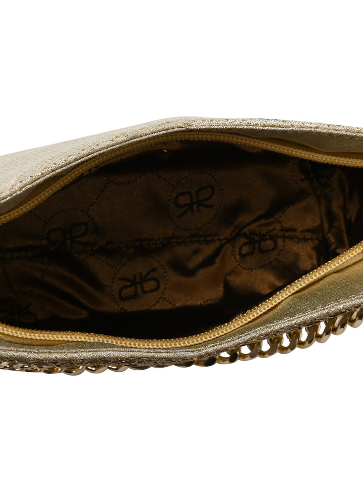 Rocia By Regal Gold Women Small Ethnic Lace Bag