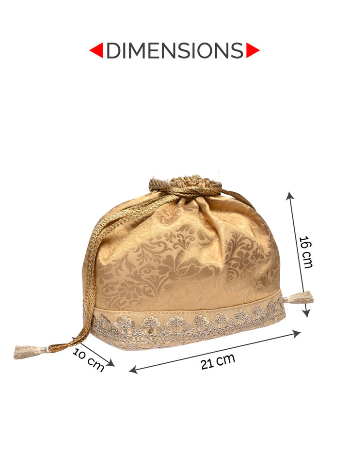 Rocia By Regal Gold Women Brocade Potlis