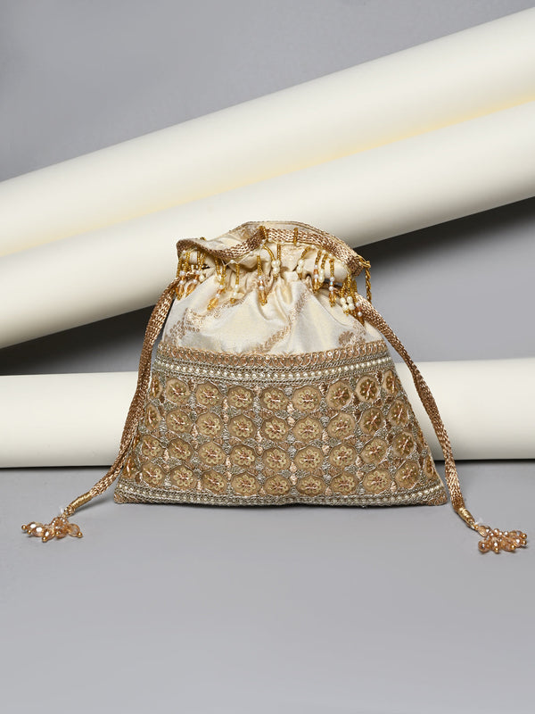 Rocia By Regal Gold Women Lace Potli