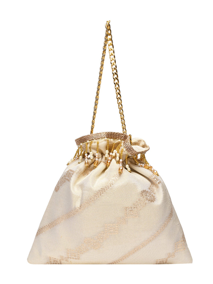 Rocia By Regal Gold Women Lace Potli