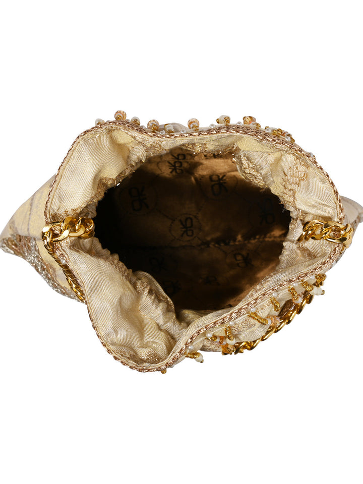 Rocia By Regal Gold Women Lace Potli