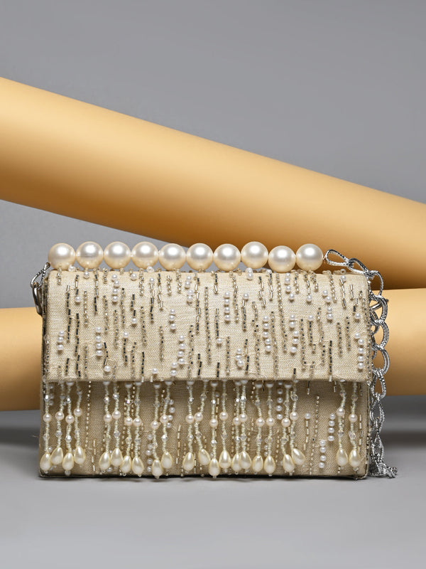 Rocia By Regal Ivory Women Embroidered Handbag