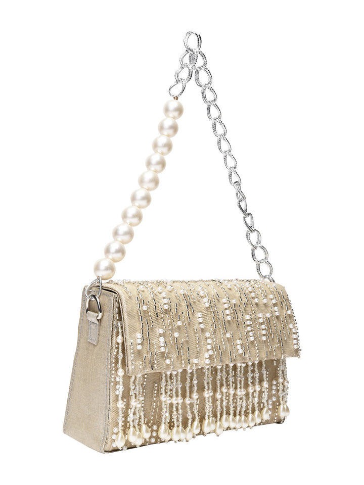 Rocia By Regal Ivory Women Embroidered Handbag