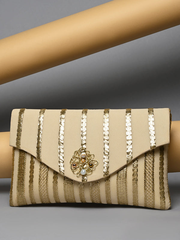 Rocia By Regal Gold Women Embellished Clutch