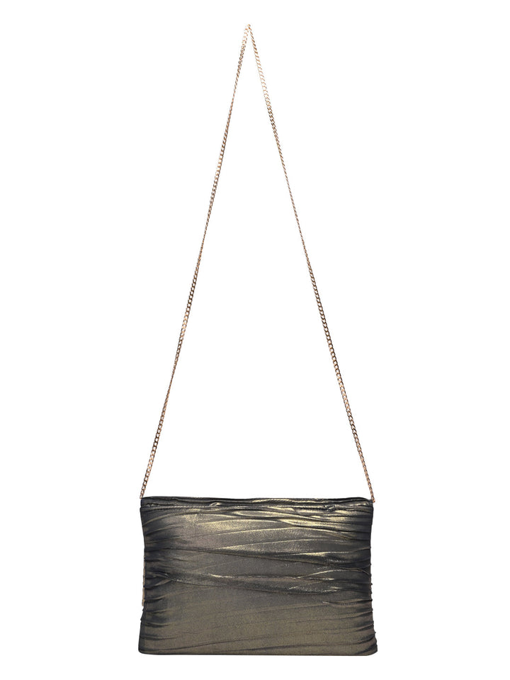 Rocia By Regal Grey Women Heavy Buckled Clutch