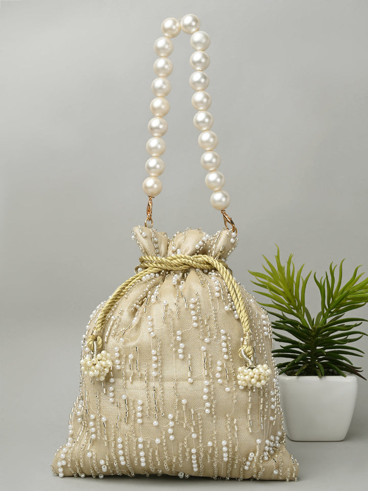 Rocia By Regal Ivory Women Pearl Jewelled Potli